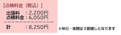 点検料金