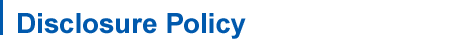 Disclosure Policy