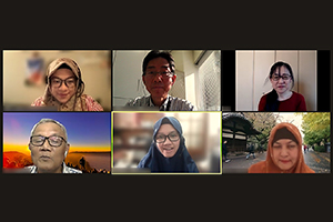 Online meeting with members of the Postgraduate Program of Japan Area Studies, University of Indonesia