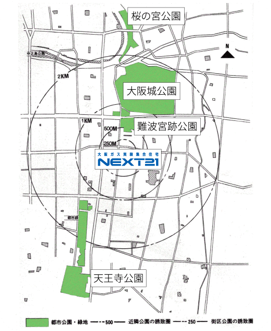 NEXT21の緑地