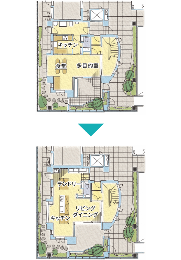 【ゆるやかにつながるLDK空間】301住戸