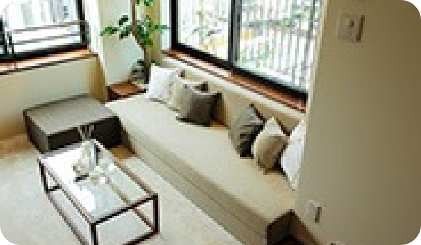 ゆっくりとくつろげるリビング