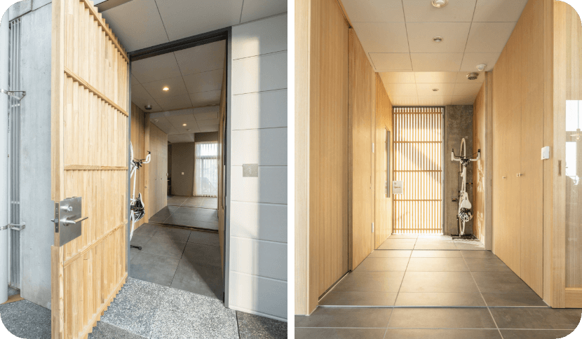 「社会」とつながる2つの玄関のある平面計画