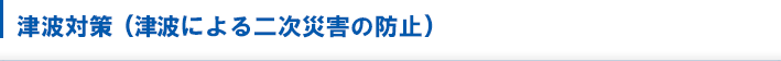 津波対策(津波による二次災害の防止)