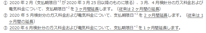 ガス料金および電気料金について