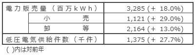 国内電力販売実績