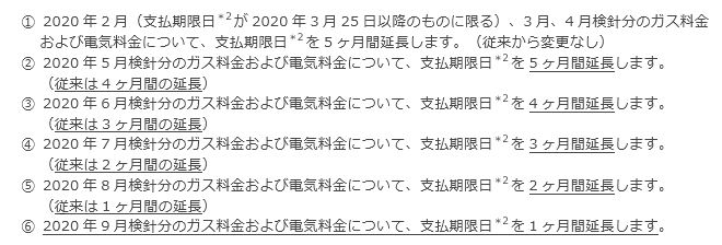 ガス料金および電気料金について