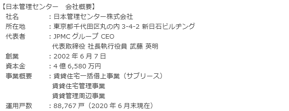 日本管理センター　会社概要