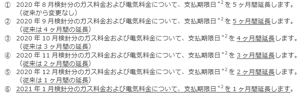 （1）ガス料金および電気料金について（下線部は11月18日発表分からの変更点です）
