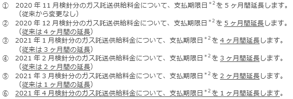 託送供給料金について（下線部は2月24日発表分からの変更点です）