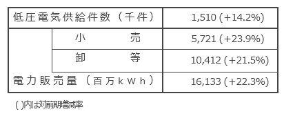国内電力販売実績