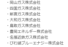 【今回基本合意書により供給開始を予定している都市ガス事業者】　（50音順）