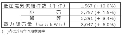 国内電力販売実績