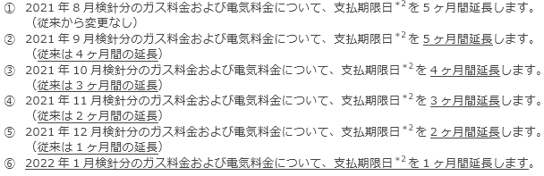 ガス料金および電気料金について（下線部は11月25日発表分からの変更点です）