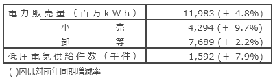 国内電力販売実績