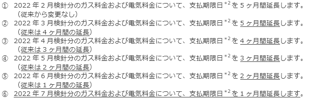 ガス料金および電気料金について