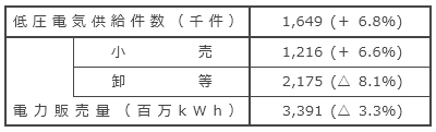 国内電力販売実績