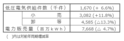 国内電力販売実績
