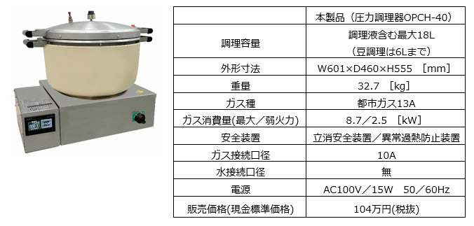 本製品の写真および仕様