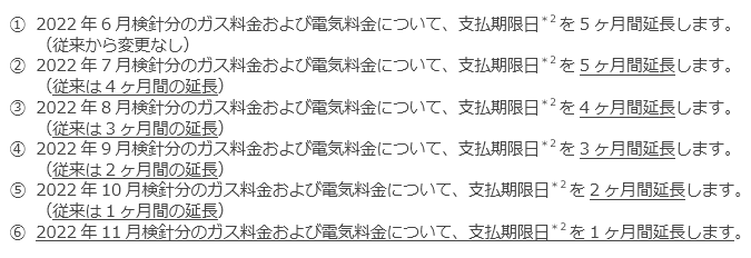 ガス料金および電気料金について
