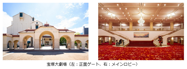 宝塚大劇場（左：正面ゲート、右：メインロビー）