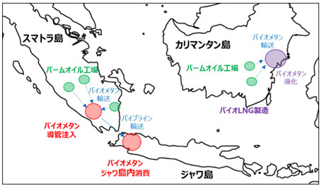 インドネシアでの事業エリアのイメージ