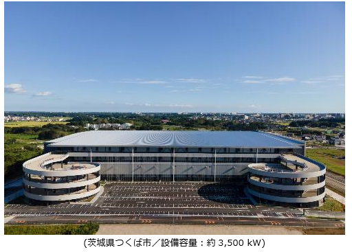 太陽光発電設備が設置される「プロロジスパークつくば2」
