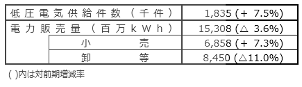国内電力販売実績