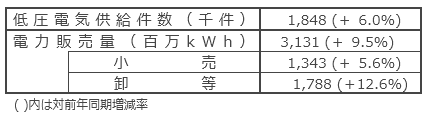 国内電力販売実績