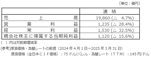 当期 (2025年3月期) の業績予想