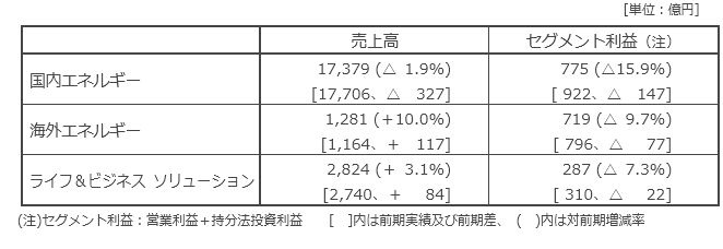 セグメント別概況