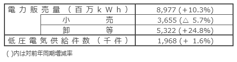 国内電力販売実績