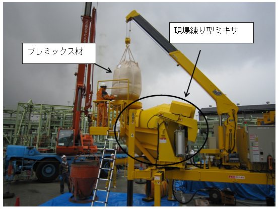 プレミックス材の投入状況