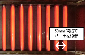 バーナの間隔