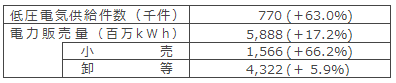 国内電力販売実績