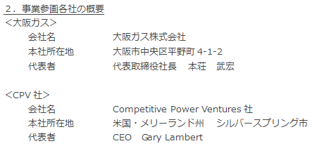 2．事業参画各社の概要