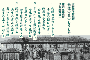 北野芝田町時代の北野中学校校舎(『北野百二十年』より)