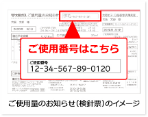 ご使用番号と4桁の番号入力