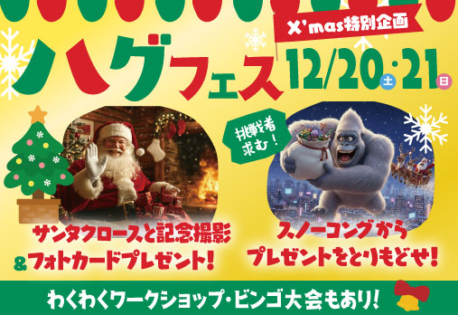 ハグフェス【ハグミュージアム×まみたん　クリスマス特別企画あり♪】