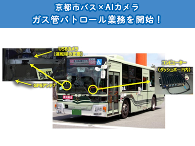 京都市バス×AIカメラで、ガス管パトロール業務を開始!