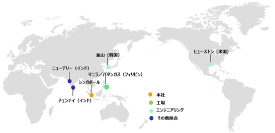 AGPグループの主な拠点 AGPグループの主な拠点