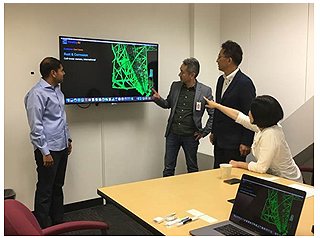 新技術を提案するベンチャー企業とのディスカッションの様子 新技術を提案するベンチャー企業とのディスカッションの様子
